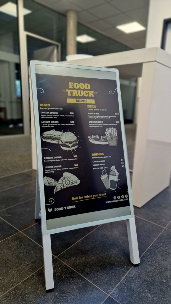 LCD Mikroelektronik digitalerKundenstopper